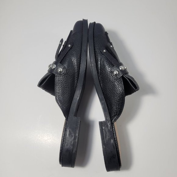 A New Day Women's Black Karoline Studded Fringe Backless Loafer Mules Size 6 - Picture 5 of 10